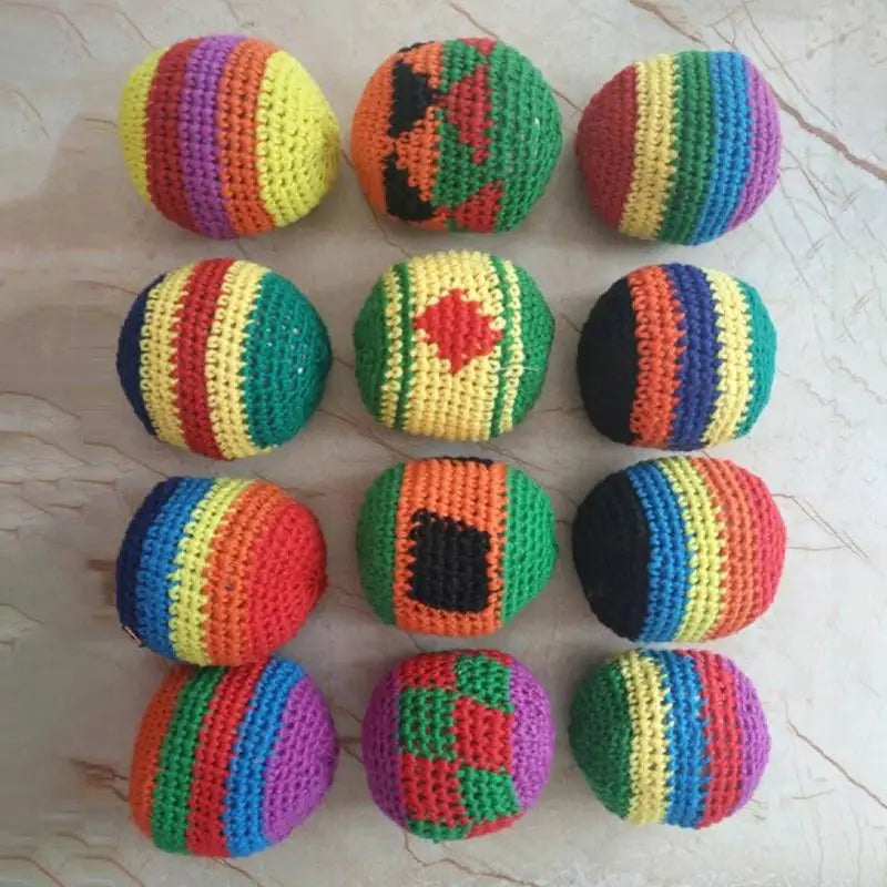 Soft Handmade Footbag Sacks Durable Sports Toy Activities